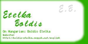 etelka boldis business card